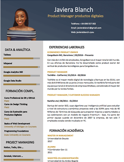 opiniones sobre CV GR